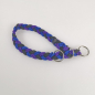 Preview: Halsband Zug-stop flach- oder rundgeflochten, 30 - 55cm blau, schwarz, violett